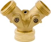 BRASS 3/4" HOSE WYE-SHUTOFF